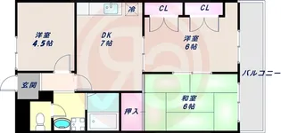 ファミリオン田辺【3階】の間取り