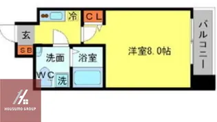 SERENiTE北浜【14階】の間取り