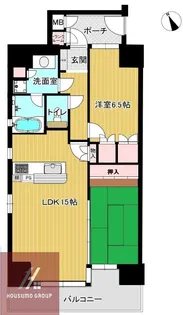 藤和シティホームズ中之島【12階】の間取り