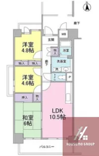 プロムナード住吉【6階】の間取り