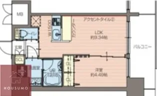 プレジオ都島ASIAN【9階】の間取り