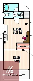 ハイツプリンス弁天【3階】の間取り