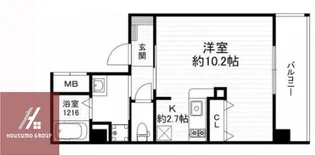 W.O.B.HANATEN【5階】の間取り