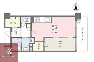 プレサンスロジェ京橋グランスクエア【2階】の間取り