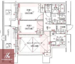 レジデンス梅田ローレルタワー【18階】の間取り