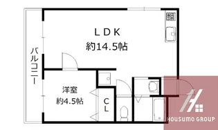 サンハイツ大領【4階】の間取り