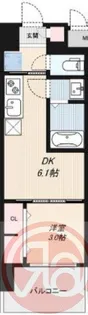 Dimora難波【509号室】の間取り