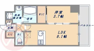 レオンコンフォート難波クレア【4階】の間取り