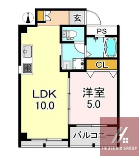 コーポ白鷺【1階】の間取り
