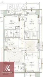エステムコート都島キャトルプランシュ【7階】の間取り