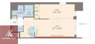 プレジオ城東【512号室】の間取り