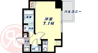 S-RESIDENCE難波Briller【1011号室】の間取り