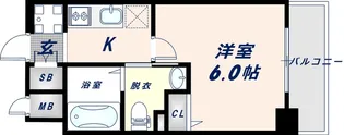 エステムコート難波サウスプレイスⅢラ・パーク【3階】の間取り