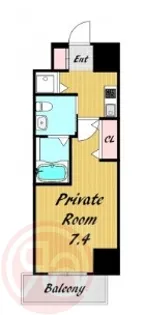 City Lux Namba【7階】の間取り