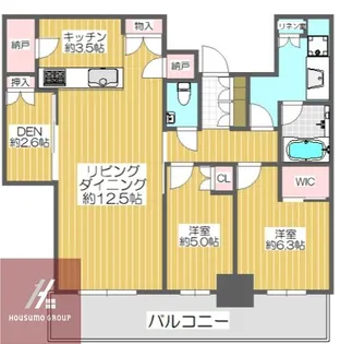 シエリアタワー大阪堀江【42階】の間取り