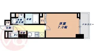 ハビテ靱センターコート【4階】の間取り
