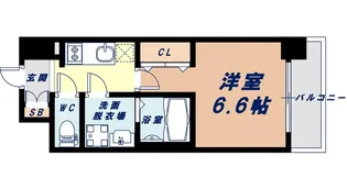 レジュールアッシュ九条【8階】の間取り