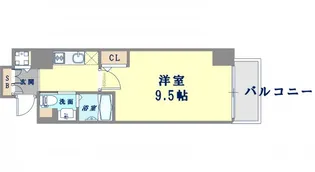 エスライズ北堀江【3階】の間取り