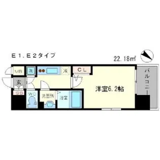 エスリード江戸堀【8階】の間取り