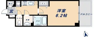 プレサンスOSAKA DOMECITYスクエア【3階】の間取り