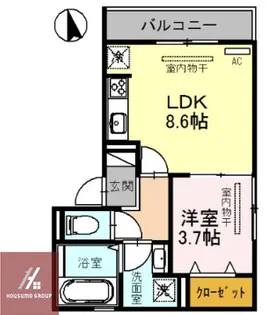 ラ・グラ・フォンティーヌⅡ【3階】の間取り