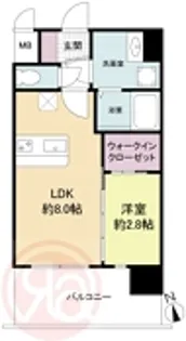 セレニテ難波ミラク弐番館【8階】の間取り