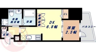 エスグランデ難波サウス【8階】の間取り