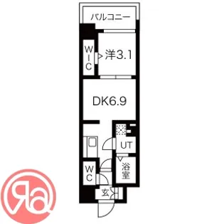 ミラージュパレス難波クルヴァ【5階】の間取り