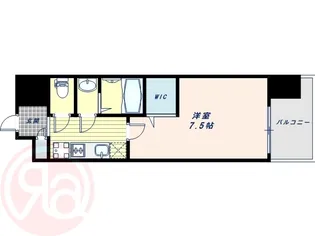 ラグゼ難波南【13階】の間取り