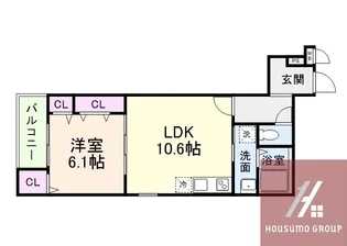 CHARME PARKSIDE Ⅱ【2階】の間取り