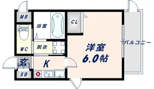 エステムコート難波センチュリオ【8階】の間取り