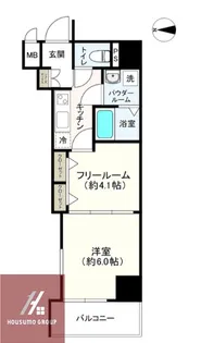 レジュールアッシュ梅田アクシア【11階】の間取り