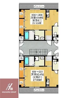 クライス横堤【3階】の間取り