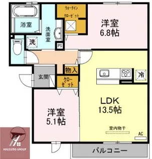 フローラ【3階】の間取り
