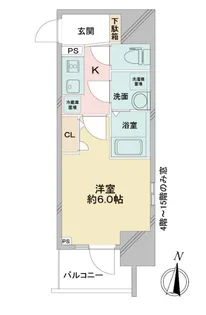 エスリードレジデンス大阪本町【12階】の間取り