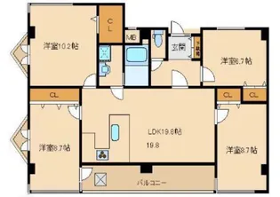 ヴェスタ堀江【11階】の間取り
