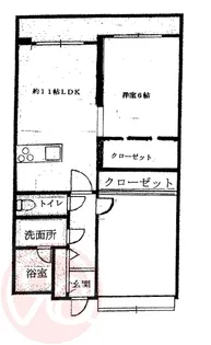 ウエスト江戸堀【6階】の間取り