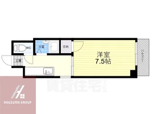 グラントピア北堀江【601号室】の間取り