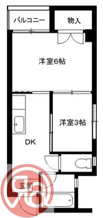 竹綱マンション 【2階】の間取り