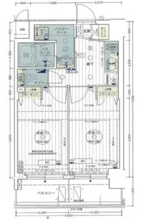 エステムコート難波Ⅴブロード【10階】の間取り