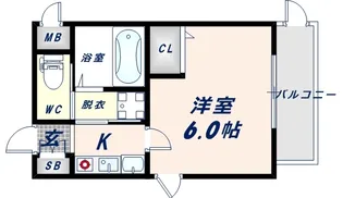 エステムコート難波センチュリオ【8階】の間取り