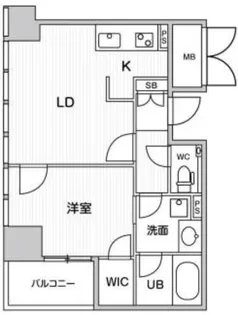 アステリオ北堀江ザ・メトロタワー【13階】の間取り