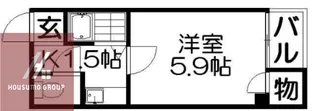 サウスゲート北堀江【6階】の間取り