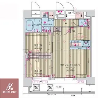プレリス鶴見緑地グランガーデリア【13階】の間取り