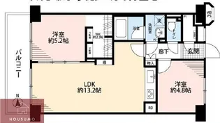 日商岩井中津マンション【5階】の間取り