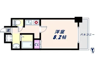 SWISS難波西【10階】の間取り