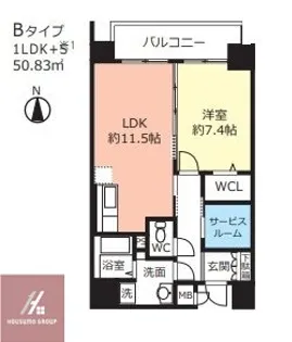 フォンセ ブラン【502号室】の間取り