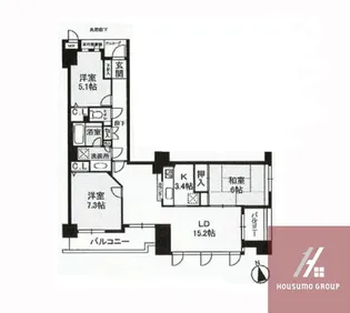 ステイツ清水谷上町台【2階】の間取り