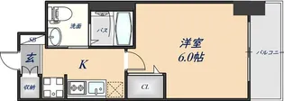 エステムプラザ難波ウエストⅡプレディア【7階】の間取り