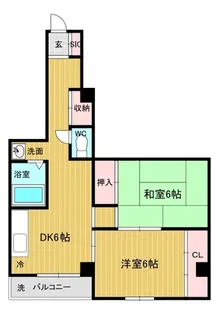 リアライズ長居【6階】の間取り